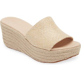 Chocolat Blu Yvon Espadrille Platform Sandal in Natural Combo Raffia at Nordstrom, Size 6