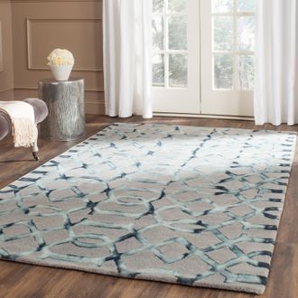 Safavieh Dip Dye Hand Made Area Rug, Grey / Charcoal Contemporary Style Non Shedding
