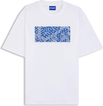 HUGO BOSS Printed-artwork T-shirt in cotton jersey