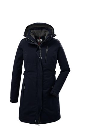 Killtec Killtec Womens Kow 165 Wmn Prk Functional Parka with Zip Hood, Petrol, 36
