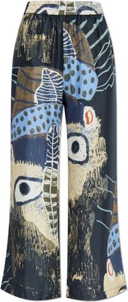 Munthe Broeken, Dames, Veelkleurig, M, Zijden broek Arum