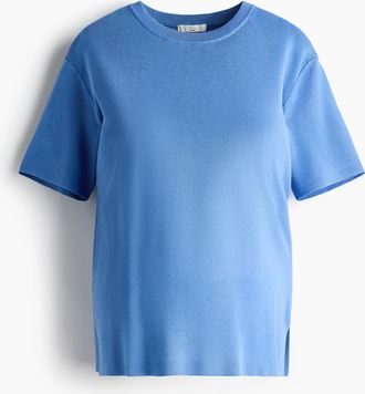 H&M MAMA T-Shirt aus Feinstrick - Blue