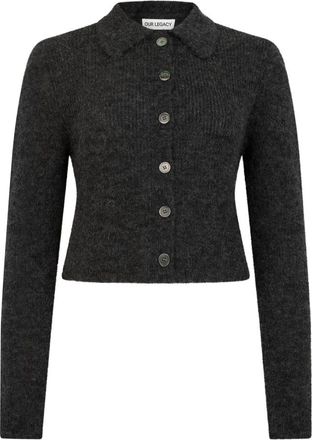 Our Legacy Mazzy Polo - Dames - Vesten - Grijs - M - Wol - Truien & Vesten