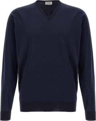 John Smedley Navy Blue Bobby Sweater