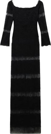 Blumarine Abito lungo con spalle scoperte - Nero