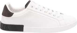 Dolce & Gabbana Lage sneaker - Heren - Sneakers - Wit - 42 1/2 EU - Leer - Schoenen