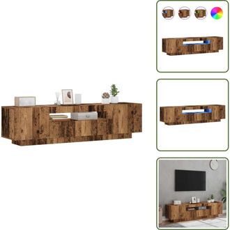 vidaXL The Living Store Mobile Porta TV con LED Legno Antico 160x35x40 cm Truciolato - TV Stand