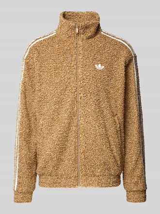adidas Originals Sweatjacke mit Stehkragen in Beige, Gr&ouml;&szlig;e M