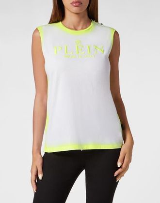 Philipp Plein Tank Top Fluo Women in White at Nordstrom, Size X-Large