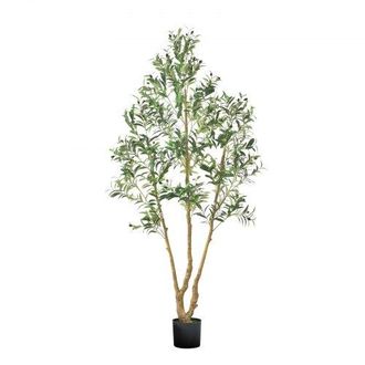 OEM &Aacute;rbol Artificial De Olivo Alto De 2134 Mm Planta Artificial De Pe Para Decoraci&oacute;n &Aacute;rbol Verde Planta Falsa Para Hogar, Oficina, Hotel, Centro Comercia