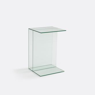 La Redoute Interieurs Bijzettafel van gehard glas, 1 nis, LIVIA