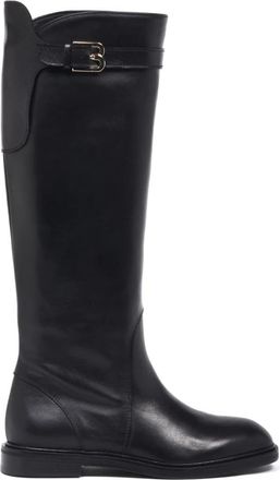 Baldinini High Boots - Dames - Hoge Laarzen - Zwart - 38 EU - Leer - Schoenen