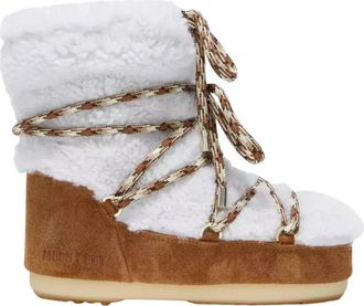 Moon Boot Full Moon Shearling Boots - Dames - Winterlaarzen - Bruin - 35 EU - Su&egrave;de - Schoenen