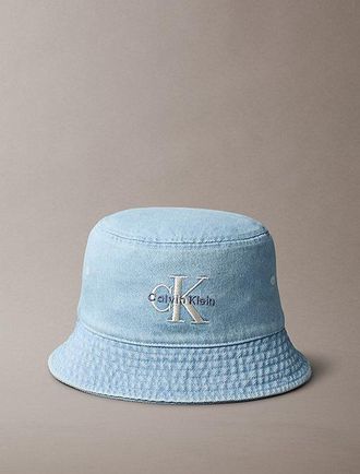Calvin Klein Denim bucket hat met geborduurd monogram