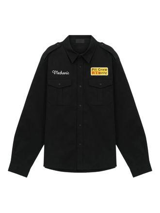 Rta Lionel embroidered shirt - men - Cotton - M - Black