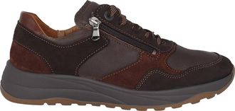Waldl&auml;ufer Wijde pasvorm Sneaker - Bruin - Heren - Sneakers - Bruin - 40 EU - Leer - Schoenen