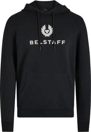 Belstaff Signature Hoodie met Kangoeroezak - Heren - Hoodies - Zwart - M - Katoen - Hoodies & sweatvesten