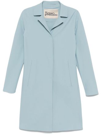Herno single-breasted coat - women - Elastane/Polyamide - 40 - Blue