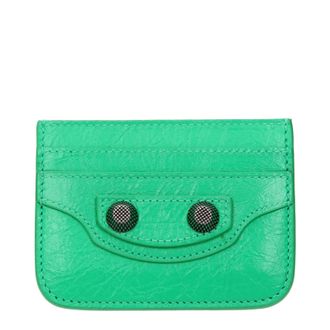 Balenciaga Carrying The Papers Sciarpe Donna Verde Pelle/Verde Splendente