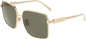 Ferragamo Sf 330S 752 Zonnebril - Dames - Zonnebrillen - Geel - 57 MM - Accessoires