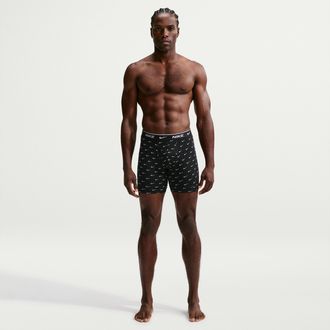 Nike Mens Essential Cotton Stretch Boxer Briefs (3-Pack) in Black | KE1276-009