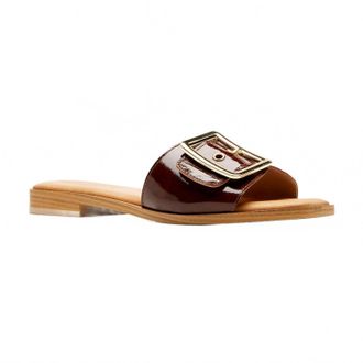 La Canadienne Womens Stefan Sandal In Brown Crushed