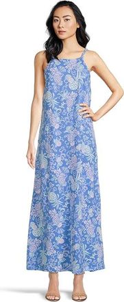 Lilly Pulitzer Kyleigh Maxi Dress Womens Dress Sunwashed Blue Citrus Crush : XXS