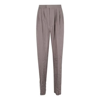Saint Laurent Pantalones Rectos - Trousers - Mujer - Gris - L
