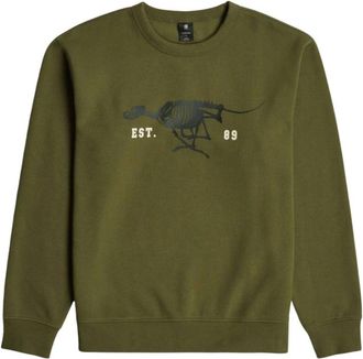 G-Star Running Dog Sweatshirts & Hoodies - Heren - Sweatshirts - Groen - L - Hoodies & sweatvesten