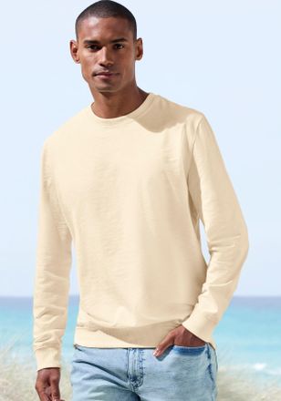 John Devin Langarmshirt JOHN DEVIN, Herren, Gr. 4XL (68/70), gelb, Jersey, Obermaterial: 60% Baumwolle, 40% Polyester, unifarben, regular fit, Rundhals, Rippb&uuml;nd