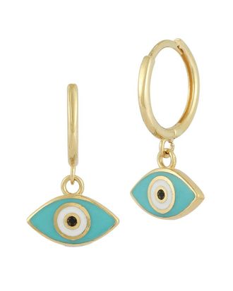 Ember Fine Jewelry 14K Evil Eye Huggie Earrings