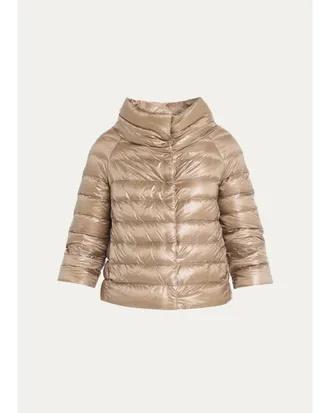 Herno Iconico Piumino Sofia Water-Resistant Nylon Ultralight Puffer Jacket