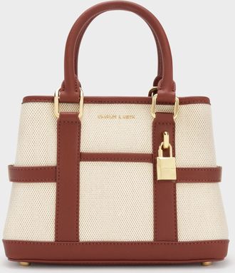 Charles & Keith Mini Scottie Canvas Tote Bag