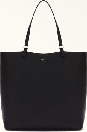 Furla Gea Tote M Nero Black Keria Grained Calf Leather Woman
