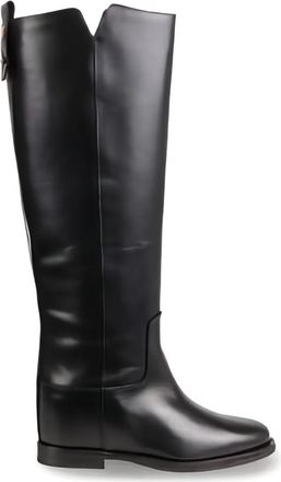 Via Roma 15 knee-high boots - women - Leather/Leather/Leather - 38 - Black