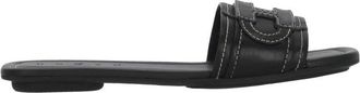 Hogan Black H685 Suede Mask Sandals