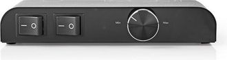 Nedis Caja De Control De Altavoz Puertos De 2 Puertos Platano Impedancia Del Altavoz 4 16 Ohmios Carga Maxima Por Canal 60 W Control De Volumen Aluminio Neg