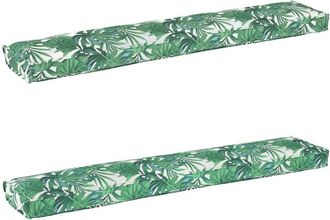 vidaXL Juego De Cojines De Paleta Floral 2 Pcs Estampado De Hojas Vidaxl