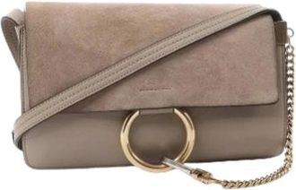 Chlo&eacute; Pre-owned Cross Body Bags, female, Beige, Size: ONE SIZE Pre-owned Faye Crossbody Bag