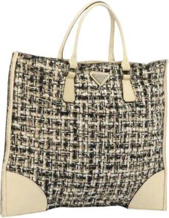 Prada Pre-owned Tote Bags, female, Beige, Size: ONE SIZE Pre-owned Tote Bag