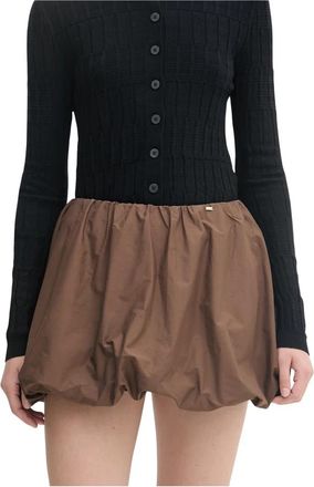 Gaud&igrave; Minirok - Dames - Korte rokken - Bruin - S - Katoen - Rokken
