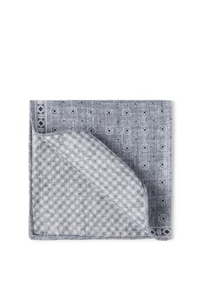 Brunello Cucinelli Silk pocket square in Grey at Nordstrom