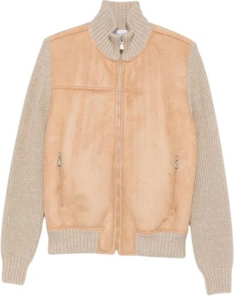 Gran Sasso Virgin Wool Jacket - Heren - Bomber jackets - Beige - L - Wol - Jassen