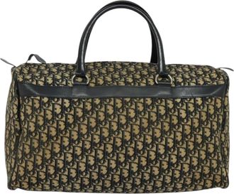 Dior Trotter Navy Canvas Travel Bag (Pre-Owned)