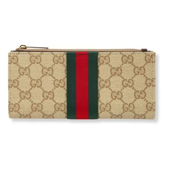 Gucci Cartera larga con banda Web - Accessories - Mujer - Beige - ONE SIZE