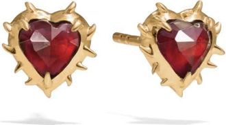 Awe Inspired Heart of Thorns Stud Earrings in 14K Gold Vermeil at Nordstrom