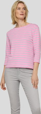 Rabe 3/4-Arm-Shirt RABE, Damen, Gr. 36, krokus, Jersey, Obermaterial: 52% Baumwolle, 28% Polyester, 20% Viskose, gemustert, gestreift, normal h&uuml;ftbedeckend