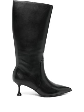 Marc Ellis 60mm pointed leather boots - Black