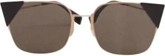 Fendi Pre-owned Metal Zonnebrillen - Dames - Vintage Accessoires - Bruin - ONE Size - Vintage