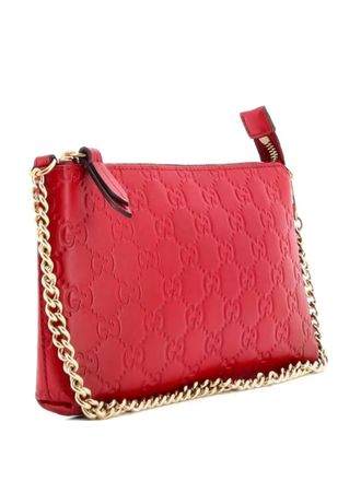 Gucci Chain Wristlet Wallet Guccissima Leather clutch bag - Rood